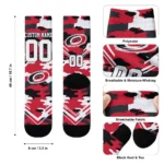 Carolina Hurricanes Socks Personalized Woodland Camo Red Best Selling
