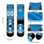Carolina Panthers Socks Custom Argyle Pattern Blue Best Selling