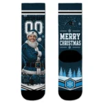 Carolina Panthers Socks Custom Snowy Scene Blue White Best Selling