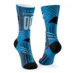 Carolina Panthers Socks Custom Star Stripes Blue White Best Selling