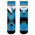 Carolina Panthers Socks Customized Arrow Blocks Blue Best Selling