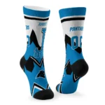 Carolina Panthers Socks Customized Arrow Blocks Blue Best Selling