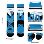 Carolina Panthers Socks Customized Arrow Blocks Blue Best Selling