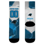 Carolina Panthers Socks Personalized Geometric Tech Blue Best Selling
