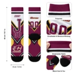 Central Michigan Chippewas Socks Customized Arrow Blocks Maroon Best Selling