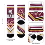 Central Michigan Chippewas Socks Customized Pinstripe Chevron Maroon White Best Selling