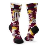 Central Michigan Chippewas Socks Customized Woodland Camo Maroon Best Selling