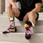Central Michigan Chippewas Socks Customized Woodland Camo Maroon Best Selling