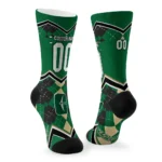 Charlotte 49ers Socks Customized Argyle Pattern Green Best Selling