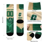 Charlotte 49ers Socks Customized Geometric Tech Green Best Selling
