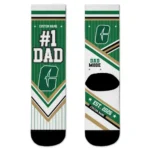 Charlotte 49ers Socks Customized Pinstripe Chevron Green White Best Selling