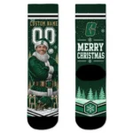 Charlotte 49ers Socks Customized Snowy Scene Green White Best Selling
