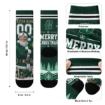 Charlotte 49ers Socks Customized Snowy Scene Green White Best Selling