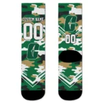 Charlotte 49ers Socks Customized Woodland Camo Green Best Selling