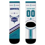 Charlotte Hornets Socks - Customized Nautical Icons Teal White