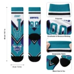 Charlotte Hornets Socks Personalized Arrow Blocks Teal Best Selling