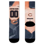 Chicago Bears Socks Custom Geometric Tech Blue Best Selling