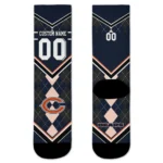 Chicago Bears Socks Customized Argyle Pattern Blue Best Selling