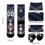 Chicago Bears Socks Customized Argyle Pattern Blue Best Selling