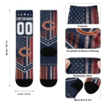 Chicago Bears Socks Customized Star Stripes Blue White Best Selling