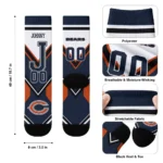 Chicago Bears Socks Personalized Arrow Blocks Blue Best Selling