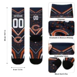 Chicago Bears Socks Personalized Leopard Print Blue Black Best Selling