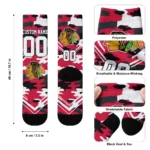 Chicago Blackhawks Socks Custom Woodland Camo Red Best Selling