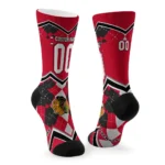 Chicago Blackhawks Socks Customized Argyle Pattern Red Best Selling