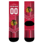 Chicago Blackhawks Socks Customized Star Stripes Red White Best Selling