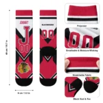 Chicago Blackhawks Socks Personalized Arrow Blocks Red Best Selling