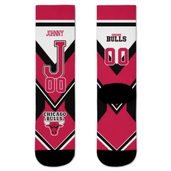 Chicago Bulls Socks Custom Arrow Blocks Red Best Selling