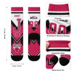 Chicago Bulls Socks Custom Arrow Blocks Red Best Selling