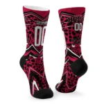 Chicago Bulls Socks Custom Leopard Print Red Black Best Selling