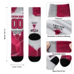 Chicago Bulls Socks Customized Geometric Tech Red Best Selling