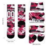 Chicago Bulls Socks Customized Woodland Camo Red Best Selling