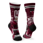 Chicago Bulls Socks Personalized Snowy Scene Red White Best Selling