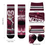 Chicago Bulls Socks Personalized Snowy Scene Red White Best Selling