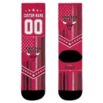 Chicago Bulls Socks Personalized Star Stripes Red White Best Selling