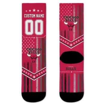Chicago Bulls Socks Personalized Star Stripes Red White Best Selling