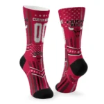 Chicago Bulls Socks Personalized Star Stripes Red White Best Selling