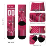 Chicago Bulls Socks Personalized Star Stripes Red White Best Selling