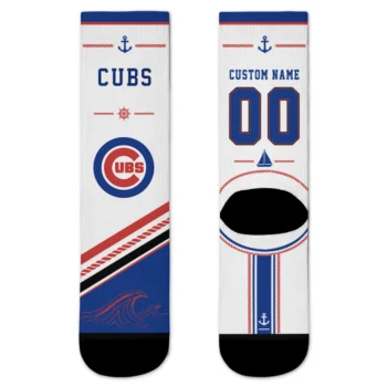 Chicago Cubs Socks - Custom Nautical Icons Blue White