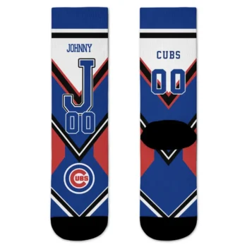 Chicago Cubs Socks Customized Arrow Blocks Blue Best Selling