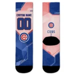 Chicago Cubs Socks Personalized Geometric Tech Blue Best Selling