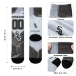 Chicago White Sox Socks Custom Geometric Tech Black Best Selling
