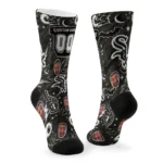 Chicago White Sox Socks Custom Scattered Icons Black Best Selling