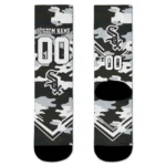 Chicago White Sox Socks - Custom Woodland Camo Black
