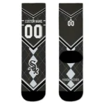 Chicago White Sox Socks Customized Argyle Pattern Black Best Selling