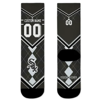 Chicago White Sox Socks Customized Argyle Pattern Black Best Selling