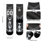 Chicago White Sox Socks Customized Argyle Pattern Black Best Selling